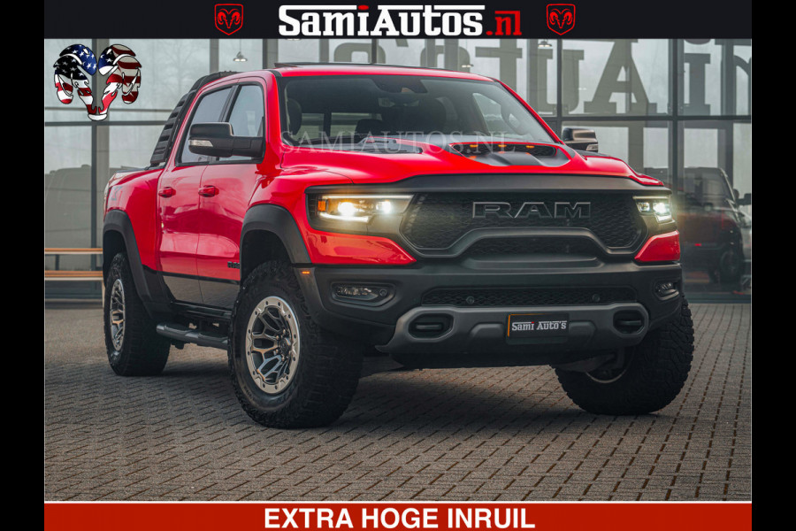 Dodge Ram TRX HELLCAT | 6.2 V8 702PK | FLAME RED | BOM VOL | CARBON | RAMBAR | HUD | LPG | BEAD-LOCK WHEELS | CREW CAB 5 PERSOONS | BEDRIJFS AUTO DUBBELE CABINE DC |
