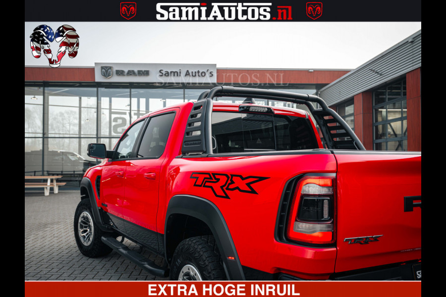 Dodge Ram TRX HELLCAT | 6.2 V8 702PK | FLAME RED | BOM VOL | CARBON | RAMBAR | HUD | LPG | BEAD-LOCK WHEELS | CREW CAB 5 PERSOONS | BEDRIJFS AUTO DUBBELE CABINE DC |