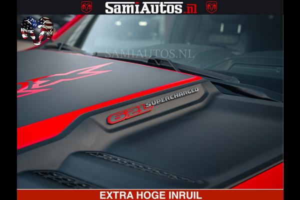 Dodge Ram TRX HELLCAT | 6.2 V8 702PK | FLAME RED | BOM VOL | CARBON | RAMBAR | HUD | LPG | BEAD-LOCK WHEELS | CREW CAB 5 PERSOONS | BEDRIJFS AUTO DUBBELE CABINE DC |