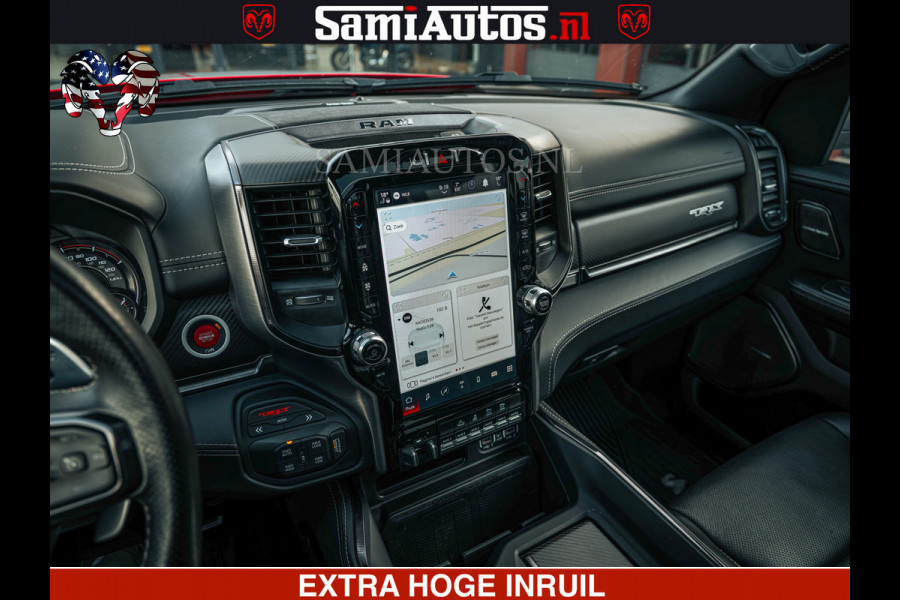 Dodge Ram TRX HELLCAT | 6.2 V8 702PK | FLAME RED | BOM VOL | CARBON | RAMBAR | HUD | LPG | BEAD-LOCK WHEELS | CREW CAB 5 PERSOONS | BEDRIJFS AUTO DUBBELE CABINE DC |