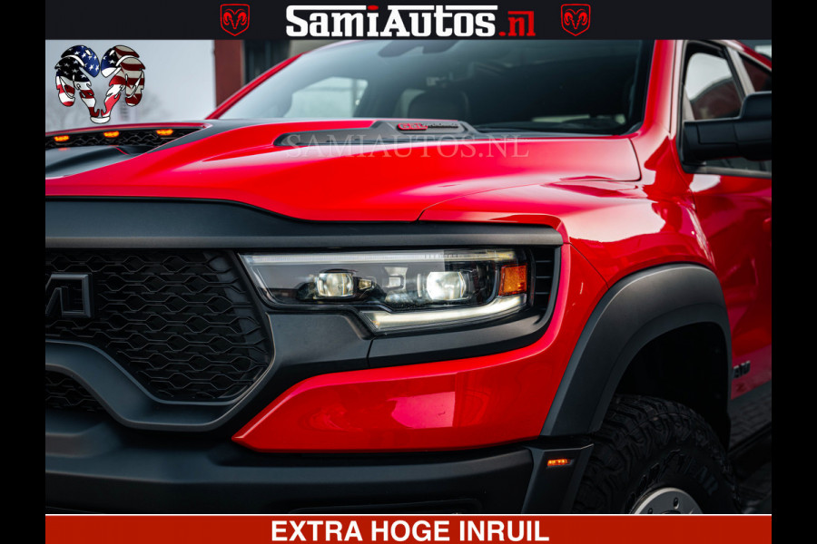 Dodge Ram TRX HELLCAT | 6.2 V8 702PK | FLAME RED | BOM VOL | CARBON | RAMBAR | HUD | LPG | BEAD-LOCK WHEELS | CREW CAB 5 PERSOONS | BEDRIJFS AUTO DUBBELE CABINE DC |