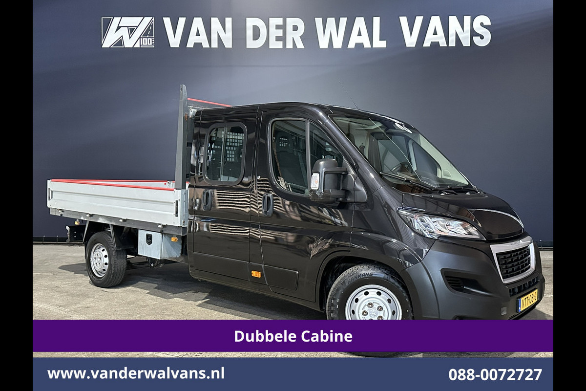 Peugeot Boxer 2.2 Blue HDi 140pk Pick-up 7 Persoons Dubbele cabine open laadbak Euro6 Airco | 7-Zits | 3000kg trekvermogen / 1253kg laadvermogen