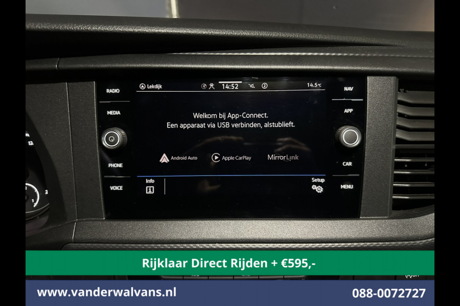 Volkswagen Transporter 2.0 TDI L2H1 Euro6 *Rijklaar Direct Rijden* Airco | Navigatie | Apple Carplay | Android Auto | Trekhaak Cruisecontrol, Parkeersensoren