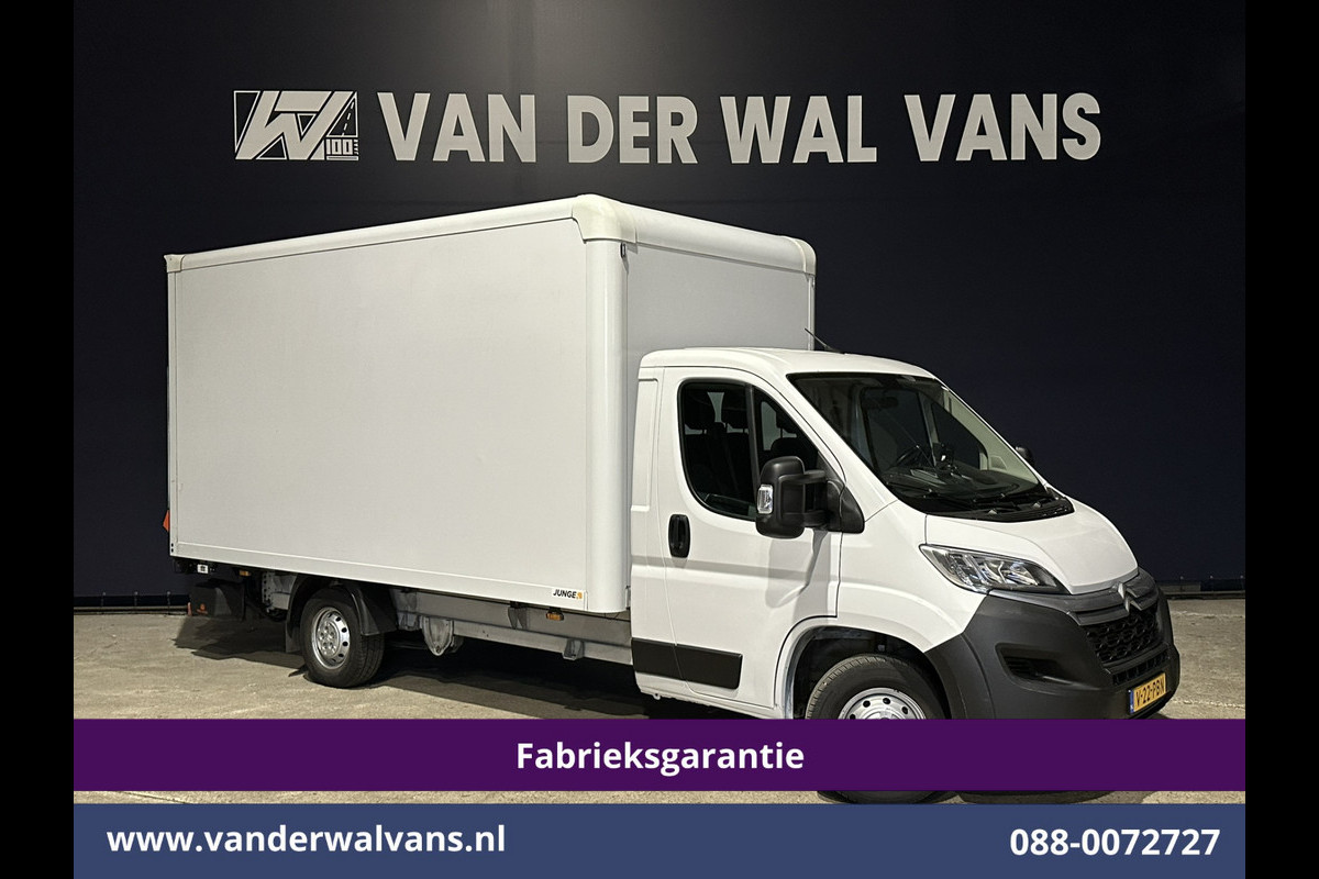 Citroën Jumper 2.2 BlueHDi 141pk Bakwagen 436cm Lang Laadklep Fabrieksgarantie Euro6 Airco | Camera | Navigatie | Cruisecontrol | Apple Carplay Android Auto, 1010kg laadvermogen, Bijrijdersbank