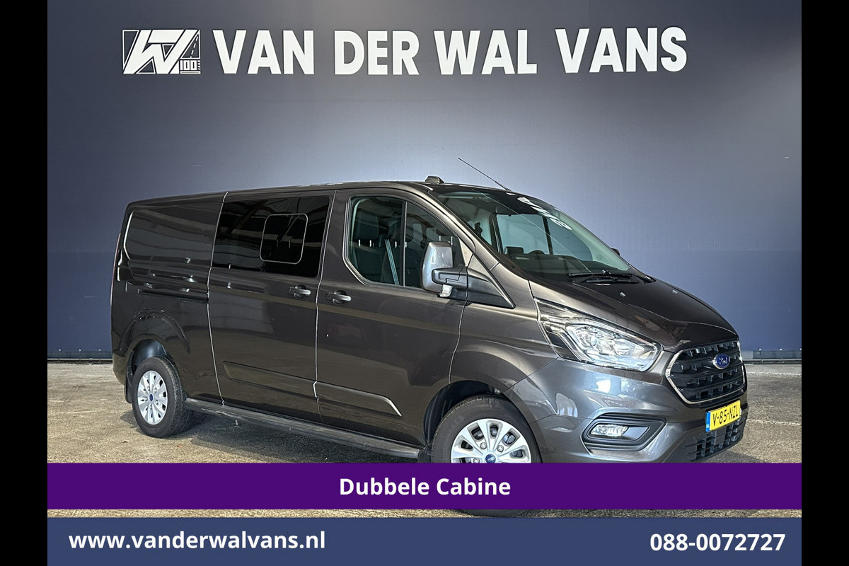 Ford Transit Custom 2.0 TDCI 170pk L2H1 Dubbele Cabine Euro6 Airco | 6-Zits | 2x zijdeur | Apple Carplay | LED | LM Velgen | Cruisecontrol Android Auto, Stoelverwarming, Verwarmde voorruit, Parkeersensoren, Sidebars