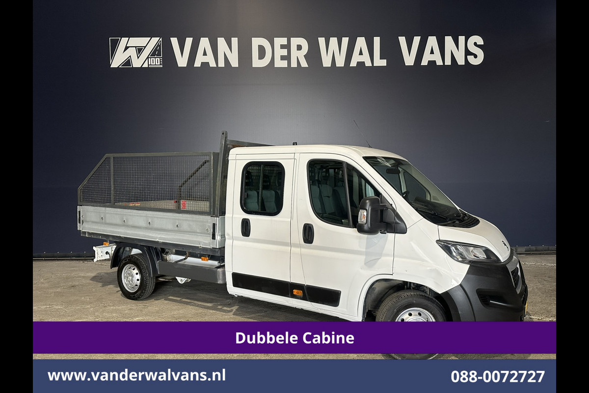Peugeot Boxer 2.0 BlueHDI 130pk Pick up Dubbel Cabine Open laadbak Euro6 Airco | 7-Zits | Trekhaak | Navigatie