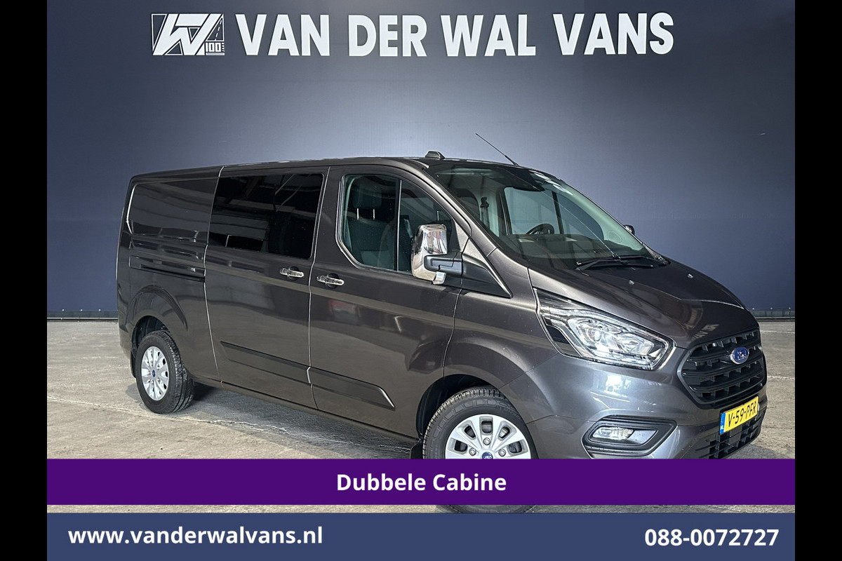 Ford Transit Custom 2.0 TDCI 170pk L2H1 Dubbele Cabine Euro6 Airco | 5-Zits | Camera | LED | Cruisecontrol | 2800kg Trekhaak Stoelverwarming, Verwarmde voorruit, Parkeersensoren