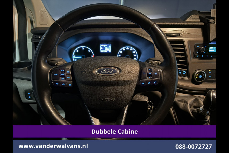 Ford Transit Custom 2.0 TDCI 130pk L2H1 Dubbele Cabine Euro6 Airco | 6-Zits | LED | Cruisecontrol | Trekhaak Parkeersensoren, Verwarmde voorruit