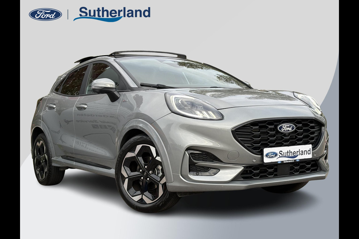 Ford Puma 1.0 EcoBoost Hybrid ST-Line X 155pk Automaat | Panoramadak | Afneembare trekhaak | Winter Pack | Adaptive cruise control | 360 graden camera | Bang&Olufsen | Elektrsiche achterklep | Matrix LED