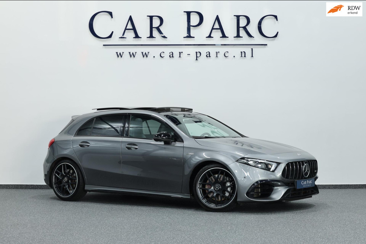 Mercedes-Benz A-Klasse AMG 45 4MATIC+ MULTIBEAM/VIRTUAL/SFEER/PANO/LEER+S.VERWARMING+MEMORY/19" LMV/360 CAM/ACC/12 MND GARANTIE!