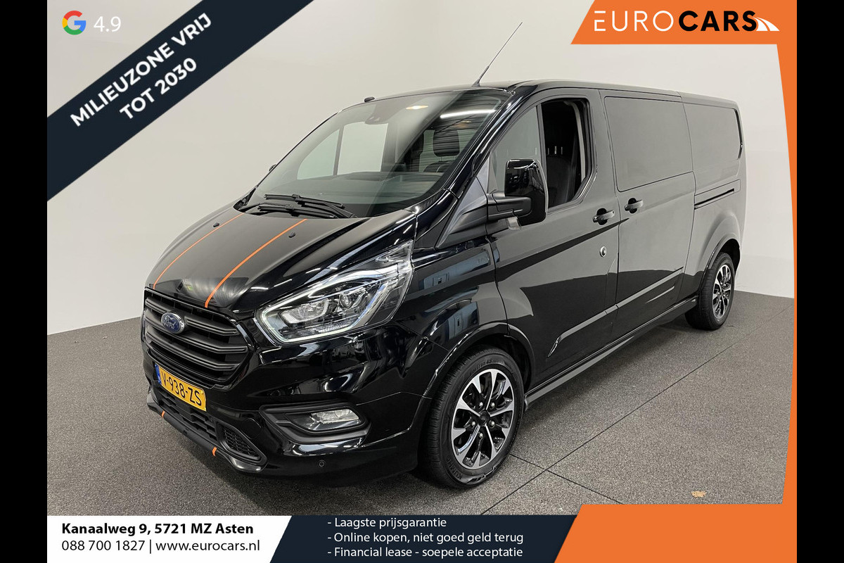 Ford Transit Custom 2.0 TDCI L2H1 Limited Sport Dubbele Cabine Airco Cruise Control Navi Trekhaak 2x schuifdeur apk t/m 10-12-'26