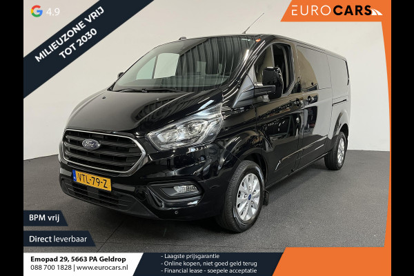 Ford Transit Custom 300 2.0 TDCI L2H1 Limited Dubbele cabine Navi Airco2 Schuifdeuren Trekhaak PCD Carplay DAB