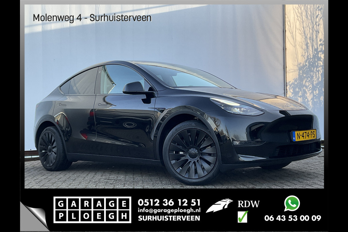 Tesla Model Y Long Range AWD 75 kWh Autopilot SOH 91% Leer Pano.dak 360° Black Warmtepomp