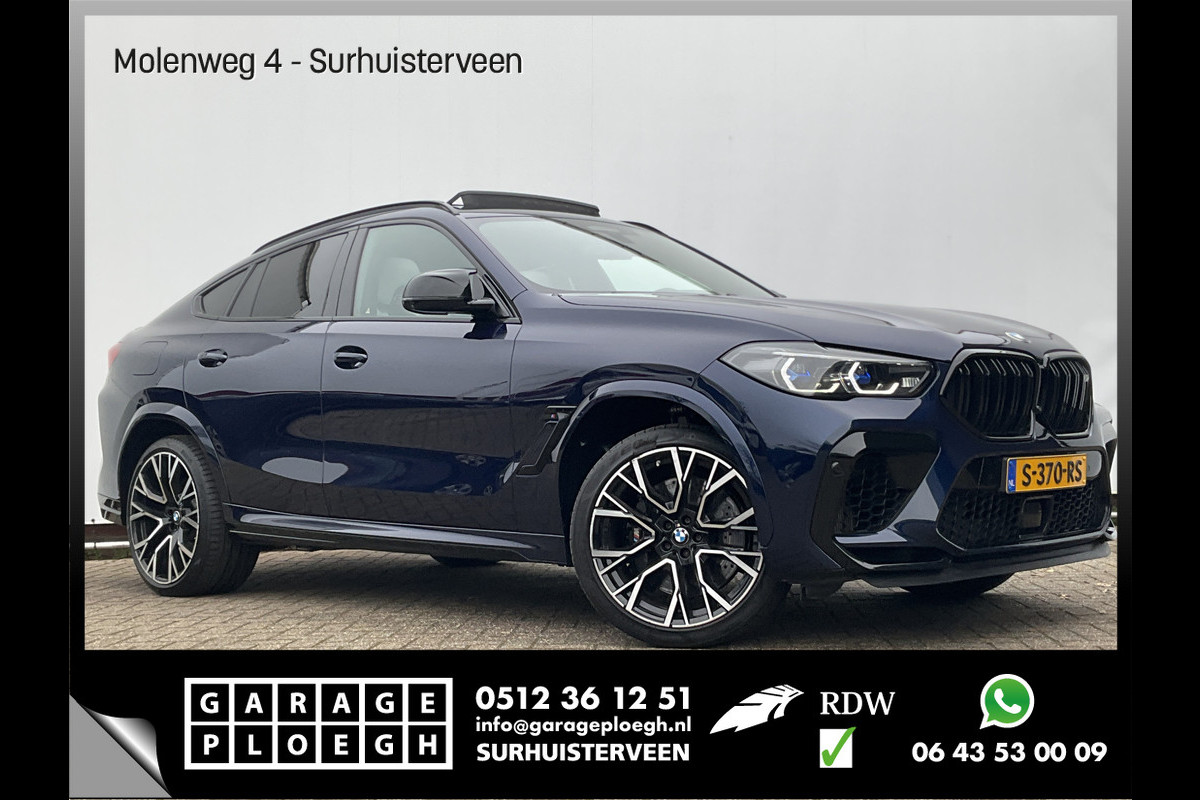 BMW X6 M Competition 626PK BTW Bowers&Wilkins Tanzanite Nachtzicht Massage Stoelverw+Koeling BOMVOL!