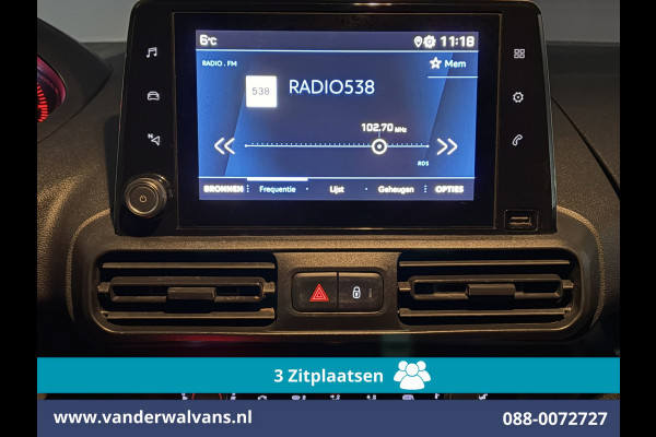 Peugeot Partner 1.5 BlueHDI 102pk L2H1 Euro6 Airco | 3-Zits | Apple Carplay | Camera | Cruisecontrol | Trekhaak Android Auto, Parkeersensoren, Bijrijdersbank