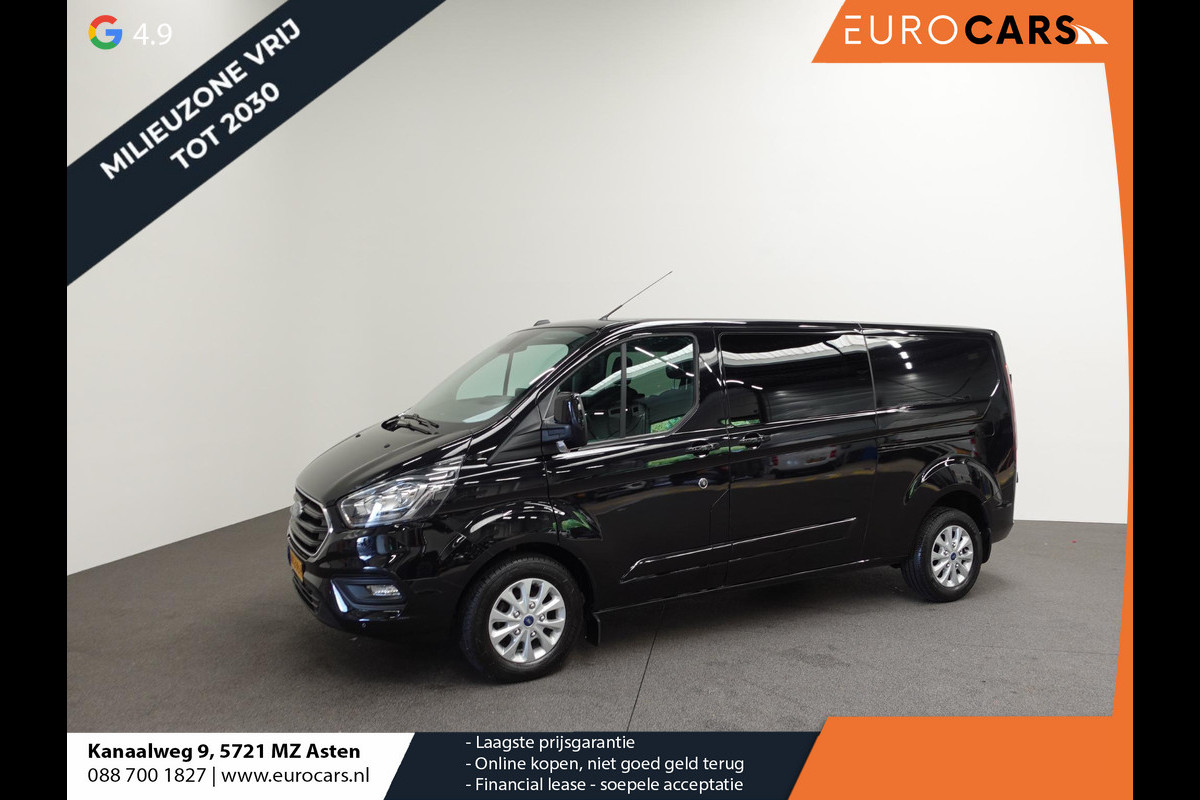 Ford Transit Custom 300 2.0 TDCI L2H1 Limited Dubbele cabine Automaat Navi| Airco 2 Schuifdeuren Trekhaak PDC V& A Carplay DAB