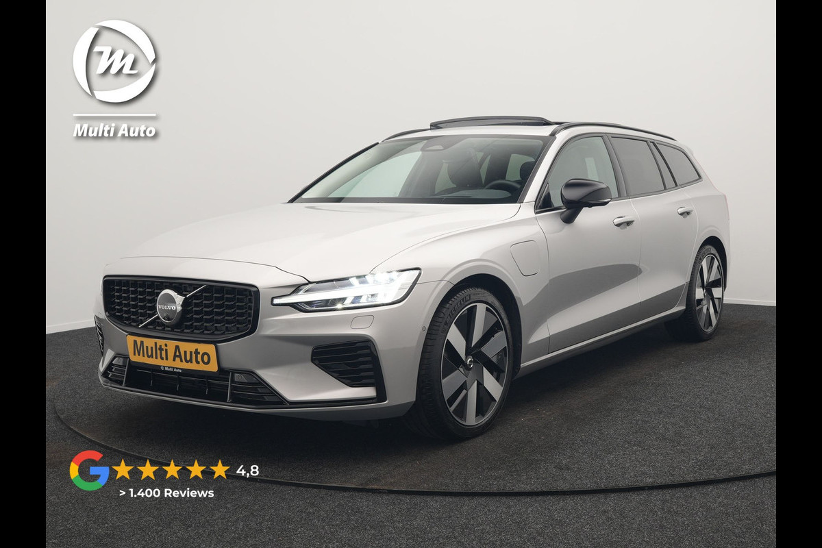 Volvo V60 T6 Recharge AWD LONG RANGE Plus Dark PHEV 350pk Dealer O.H. | Panodak | Adaptive Cruise | 360 Camera | Head Up | Harman&Kardon | Lederen Sportstoelen Memory & Verwarmd | Google Assistent | Stuur Verwarmd | Apple Carplay | Keyless | Blis | Plug In Hybr