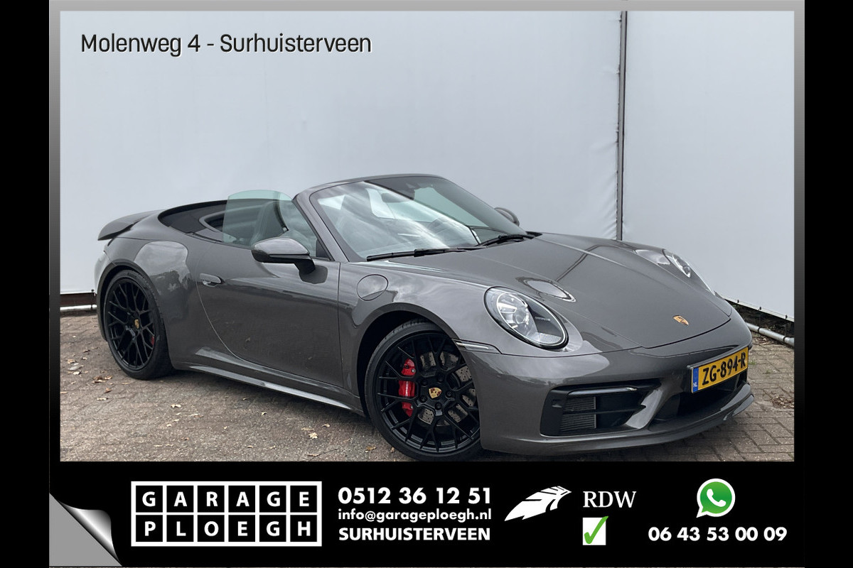Porsche 911 Cabrio 3.0 Carrera 4 S Sportchrono+ 14-weg orig.NL Agaatgrijs perfecte configuratie