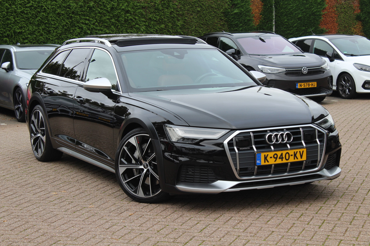Audi A6 Allroad quattro 55 TFSI Pro Line Plus / Trekhaak / Panoramadak / Camera / Leder / Keyless / 20'' / CarPlay / B&O / Stuurverwarming / Dodehoek / DAB / ACC / Stoelverwarming / Zonnescherm zijruiten