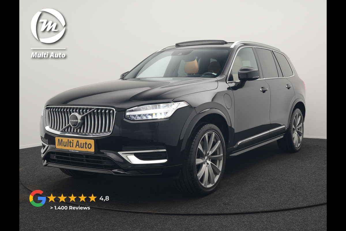 Volvo XC90 T8 Twin Engine AWD Inscription 7 Persoons PHEV 394pk Dealer O.H. | Panodak | Adaptive Cruise | Luxe Lederen Sportstoelen Memory & Verwarmd | 360 Camera | Head Up | Harman Kardon | Apple Carplay | Blis | Virtual | Navigatie | 21"L.M | Plug In Hybrid