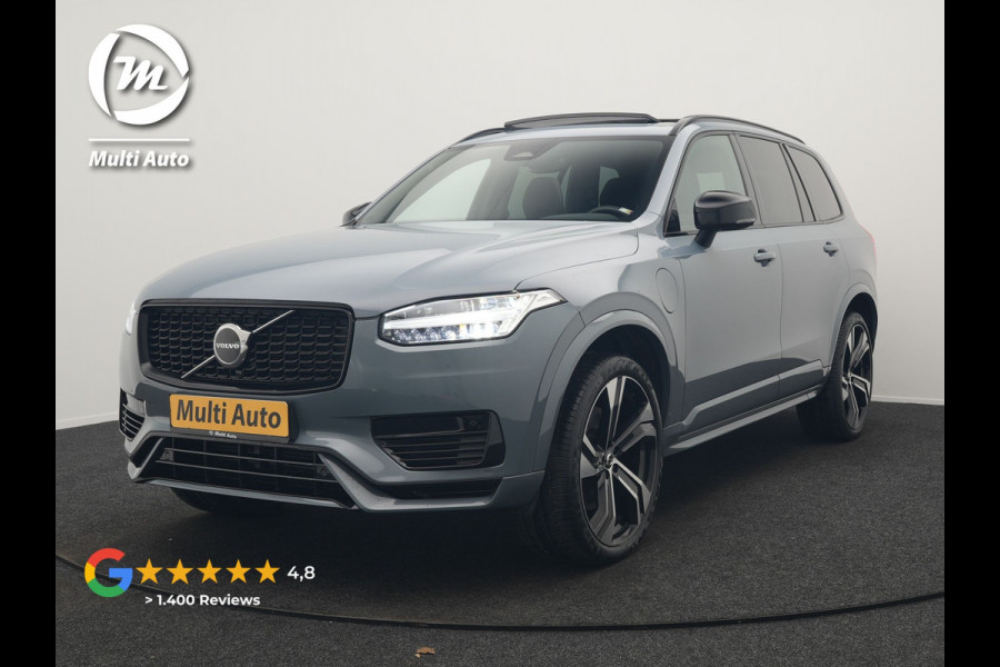 Volvo XC90 T8 Recharge AWD Plus Dark 7 Persoons LONG RANGE PHEV 455pk Dealer O.H. | Trekhaak Af Fabriek | Panodak | Adaptive Cruise | Camera | Harman / Kardon | Lederen Sportstoelen Memory & Verwarmd | Google Assistent | Stuur Verwarmd | Keyless | Blis | 22"L.M | Plug In H
