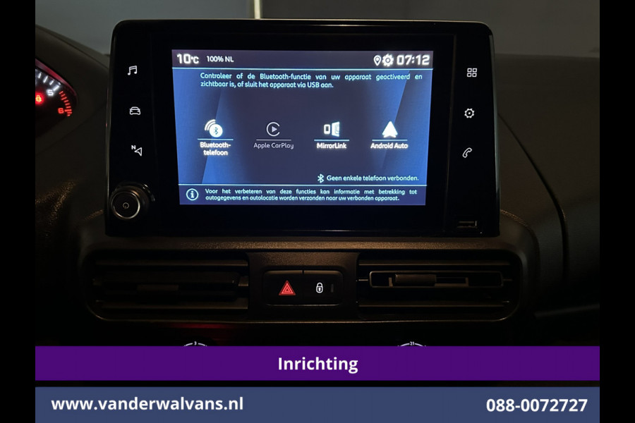 Peugeot Partner 1.5 BlueHDI 102pk L1H1 inrichting Omvormer Euro6 Airco | Trekhaak | Apple Carplay | Cruisecontrol Android auto, Dakdragers, parkeersensoren,