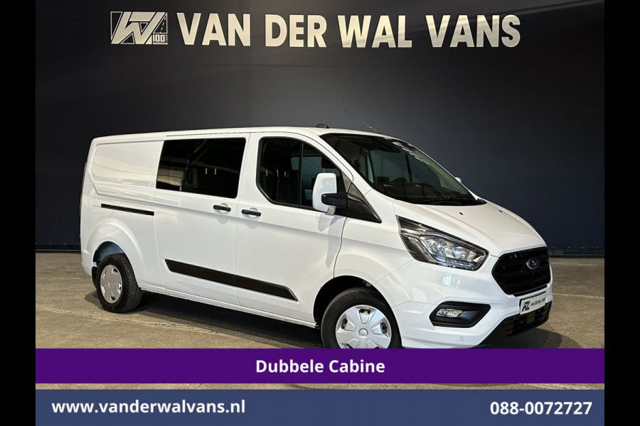 Ford Transit Custom 2.0 TDCI 131pk L2H1 Dubbele Cabine Euro6 Airco | 5-Zits | Camera | LED | 2800kg Trekhaak | Apple Carplay Cruisecontrol, Android Auto, Stoelverwarming, Verwarmde Voorruit, Parkeersensoren