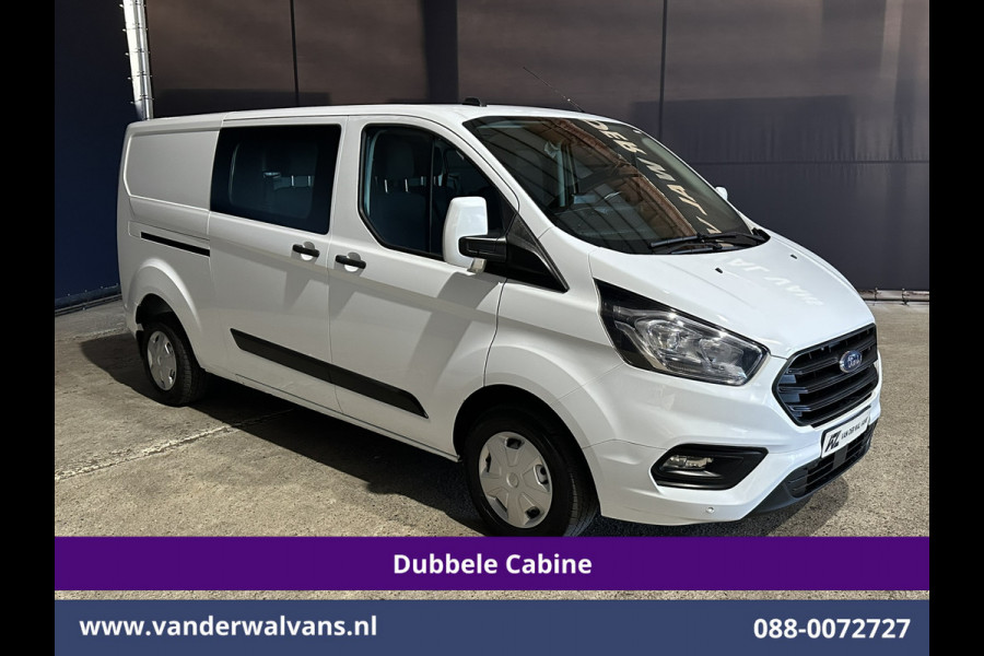Ford Transit Custom 2.0 TDCI 131pk L2H1 Dubbele Cabine Euro6 Airco | 5-Zits | Camera | LED | 2800kg Trekhaak | Apple Carplay Cruisecontrol, Android Auto, Stoelverwarming, Verwarmde Voorruit, Parkeersensoren