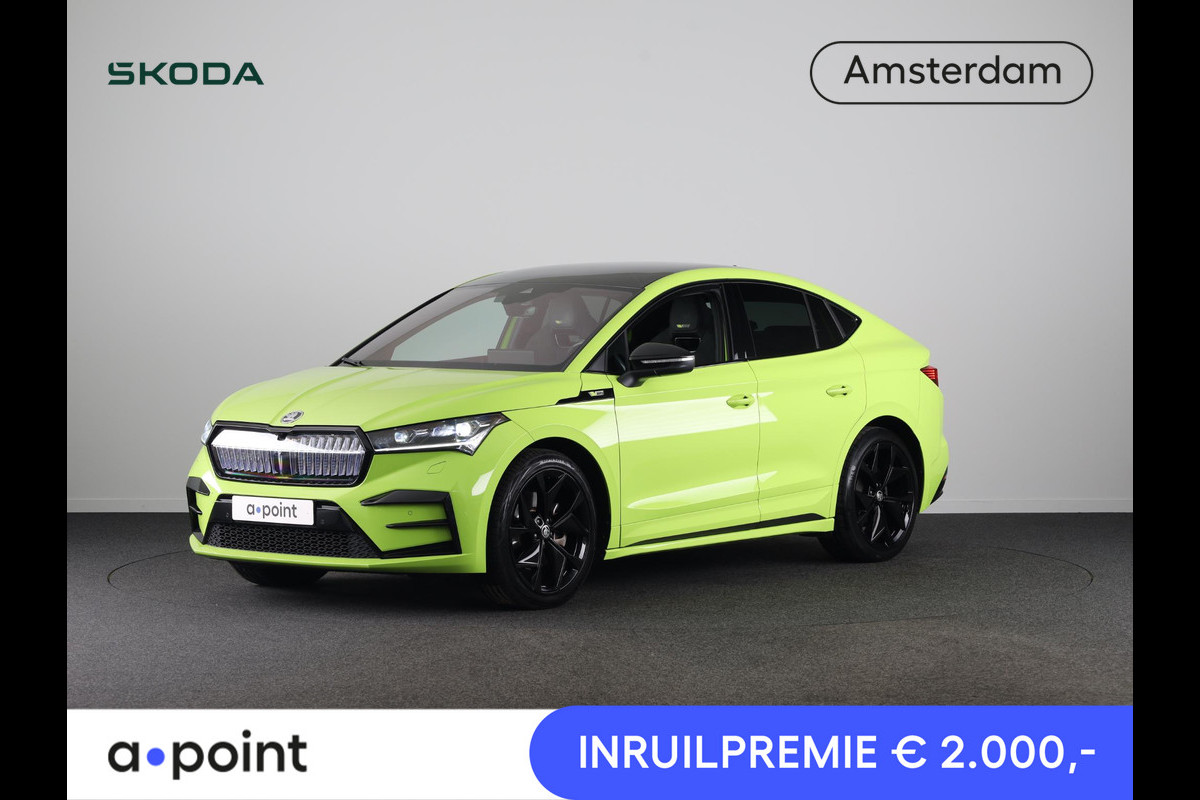 Škoda ENYAQ Coupé iV 80 RS 299pk | SoH 93% | Panoramadak | Elektrisch verstelbare stoelen met geheugen | Verwarmbare voorstoelen en achterbank |