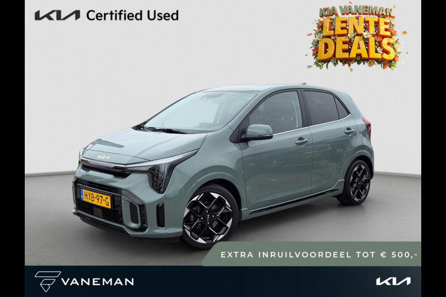 Kia Picanto 1.0 DPI GT-Line Open Dak | LED | Leder | PDC | Navi | Clima | Stoel & Stuurverwarming |