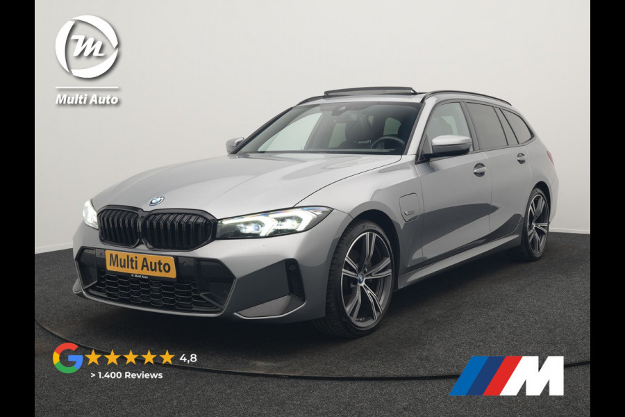 BMW 3 Serie Touring 330e M Sport FACELIFT PHEV 293pk Dealer O.H. | Trekhaak Af Fabriek | Panodak | Harman / Kardon | Sfeerverlichting | Sportstoelen Verwarmd | Widescreen Navi | Apple Carplay | Blis | DAB | Plug In Hybrid |