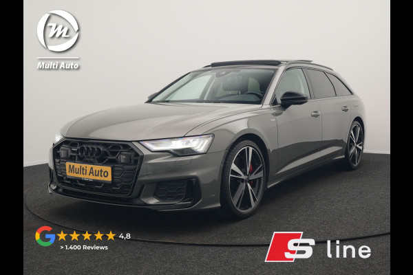 Audi A6 Avant 55 TFSI e Quattro S Line Competition PHEV 367pk | Trekhaak Af Fabriek | Panodak | Adaptive Cruise | 360 Camera | Matrix LED | Bang & Olufsen Sound | Lederen Comfortstoelen Memory & Massage & Ventilatie | Keyless | Stuur Verwarmd | Plug In Hybrid |