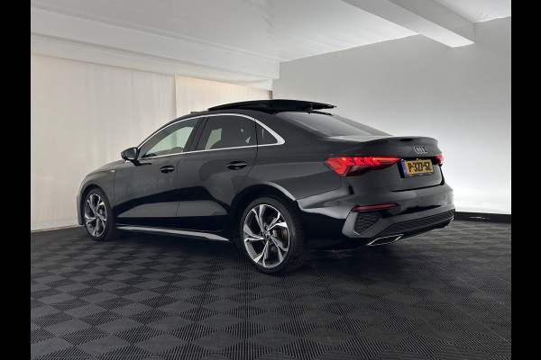 Audi A3 Limousine 30 TFSI S-Line Edition (INCL-BTW) Aut. *PANO | LEATHER-FABRIC | FULL-LED | AMBIENTLIGHT | SPORTSEATS | DIGI-COCKPIT | NAVI-FULLMAP | PRIVACYGLASS | SHIFTPADDLES | DAB+ | CRUISE | KEYLESS | PDC | 18"ALU*