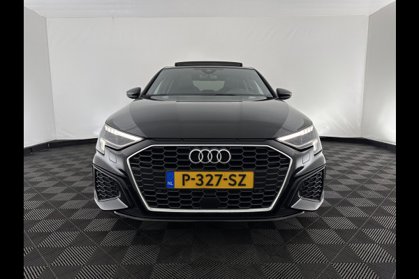 Audi A3 Limousine 30 TFSI S-Line Edition (INCL-BTW) Aut. *PANO | LEATHER-FABRIC | FULL-LED | AMBIENTLIGHT | SPORTSEATS | DIGI-COCKPIT | NAVI-FULLMAP | PRIVACYGLASS | SHIFTPADDLES | DAB+ | CRUISE | KEYLESS | PDC | 18"ALU*