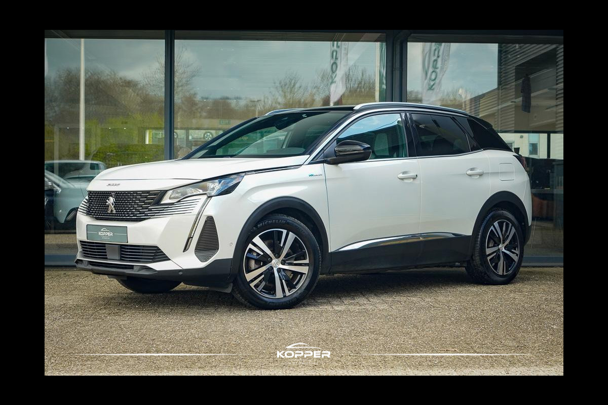 Peugeot 3008 1.6 HYbrid4 300 GT / Dode Hoek / Zwart Dak / Parelmoer Wit / Carplay