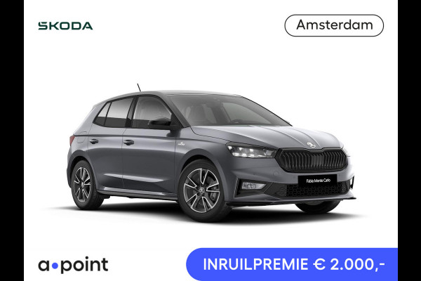 Škoda Fabia Monte Carlo 1.0 TSI 115 pk 7 versn. DSG | Navigatie pakket | Travel assist | Licht en Zicht plus | Verwarmbare voorstoelen | 18 inch lichtmetalen velgen