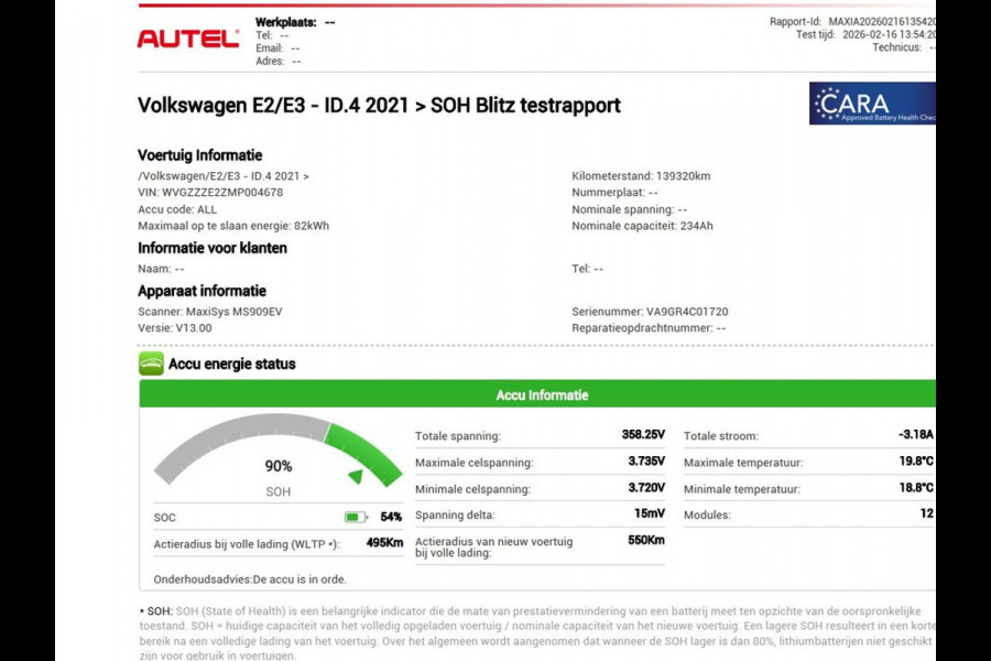 Volkswagen ID.4 First 77 kWh | SOH 90% | Stoel & stuurverwarming | Adaptive cruise | Camera | Carplay | Half leder | Navigatie | 20'' | Full LED | Keyless | Climate control | Sfeerverlichting