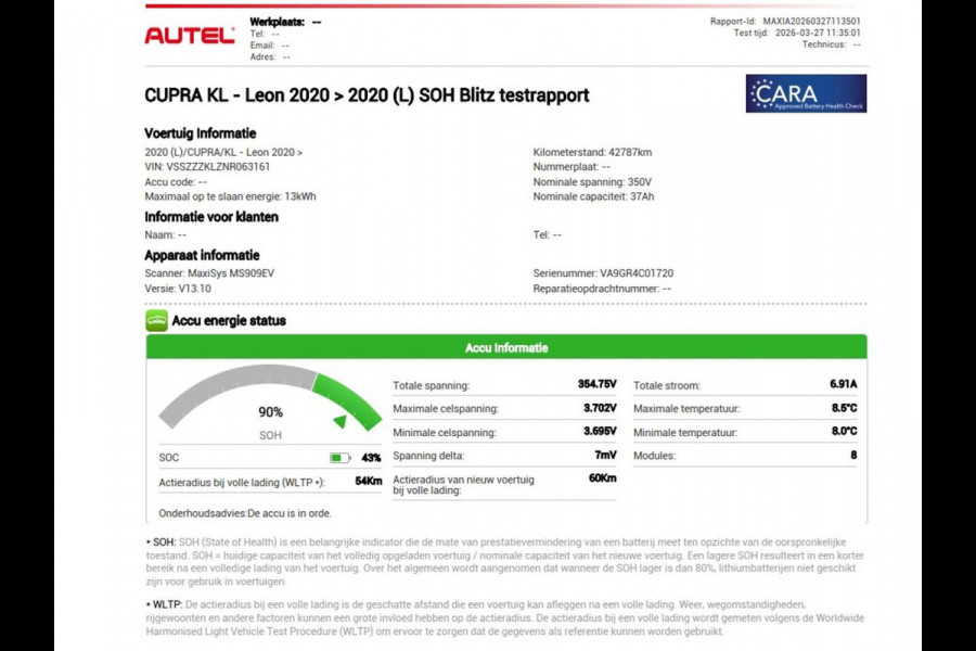 CUPRA Leon 1.4 eHybrid | SOH 90% | Carplay | Stoelverwarming | Adaptive cruise | Memory | Camera | Sfeerverlichting | Keyless | Sportstoelen | Navigatie | Full LED | Parkeerhulp | PHEV | Plug In