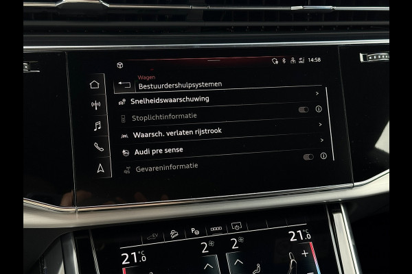 Audi Q8 60 TFSI e Competition | Pano | Luchtvering | B&O | Matrix | 360 | Carplay | Memory | NL Auto | Sfeerverichting | 1e eig.