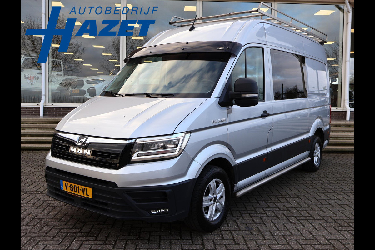 MAN TGE 2.0 TDI 177 PK AUT. DUBBEL CABINE + 3500 KG TREKHAAK | LED | LEDER | ADAPTIVE CRUISE