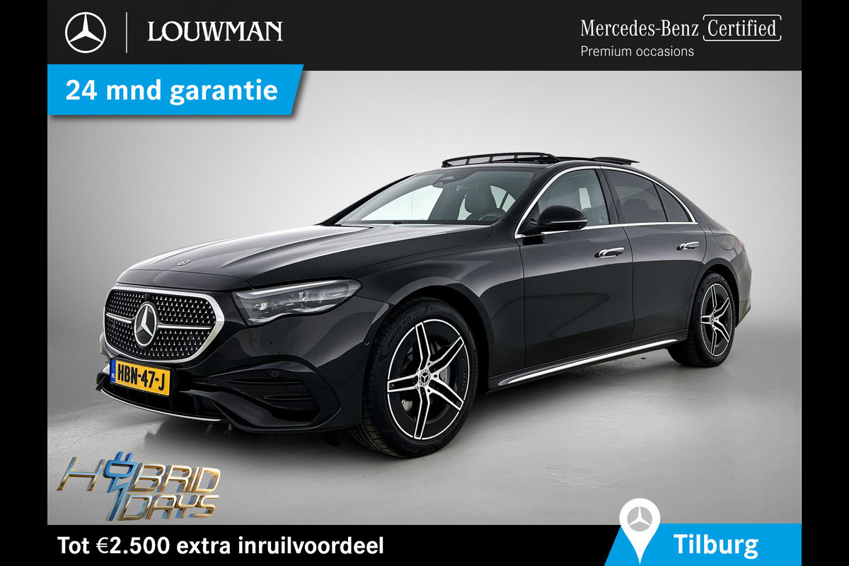 Mercedes-Benz E-Klasse 300 e AMG Plug-In Hybride AMG Line | Panoramadak | Widescreen Dashboard | Burmester® 4D surround sound system | Digil Licht. Inclusief 24 maanden Mercedes-Benz Certified garantie voor Europa.