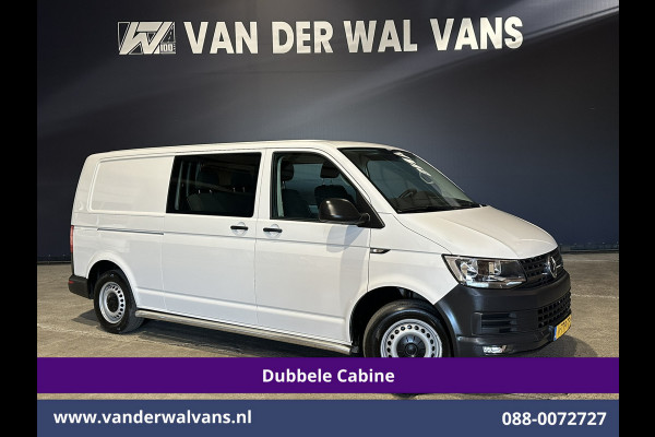 Volkswagen Transporter 2.0 TDI 150pk L2H1 Dubbele Cabine Airco | 5-Zits | Navigatie | Apple Carplay | Cruisecontrol Android Auto, 2500kg Trekhaak, Parkeersensoren, Achterklep