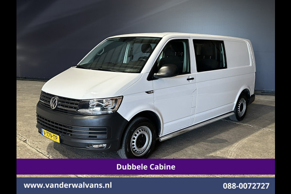 Volkswagen Transporter 2.0 TDI 150pk L2H1 Dubbele Cabine Airco | 5-Zits | Navigatie | Apple Carplay | Cruisecontrol Android Auto, 2500kg Trekhaak, Parkeersensoren, Achterklep