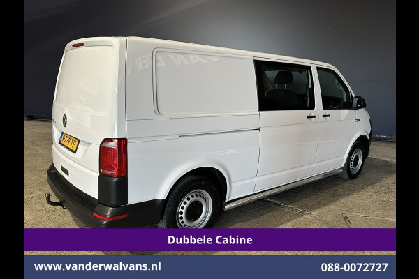 Volkswagen Transporter 2.0 TDI 150pk L2H1 Dubbele Cabine Airco | 5-Zits | Navigatie | Apple Carplay | Cruisecontrol Android Auto, 2500kg Trekhaak, Parkeersensoren, Achterklep