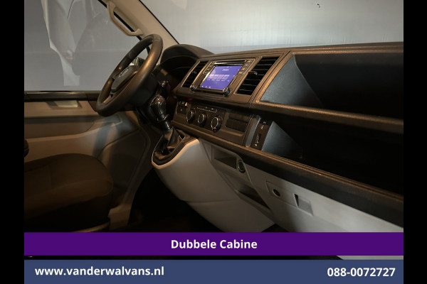Volkswagen Transporter 2.0 TDI 150pk L2H1 Dubbele Cabine Airco | 5-Zits | Navigatie | Apple Carplay | Cruisecontrol Android Auto, 2500kg Trekhaak, Parkeersensoren, Achterklep