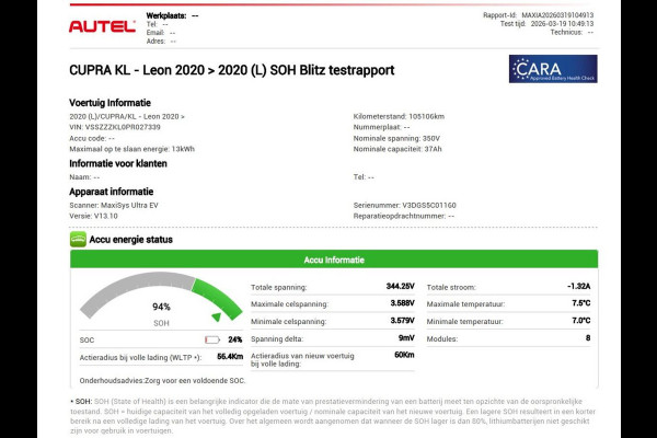 CUPRA Leon 1.4 e-Hybrid VZ Business | SOH 94% | 245pk | Trekhaak | Stuurverwarming |  Carplay | Adaptive cruise | Sfeerverlichting | Navigatie | Parkeerhulp | Keyless | PHEV | Plug In