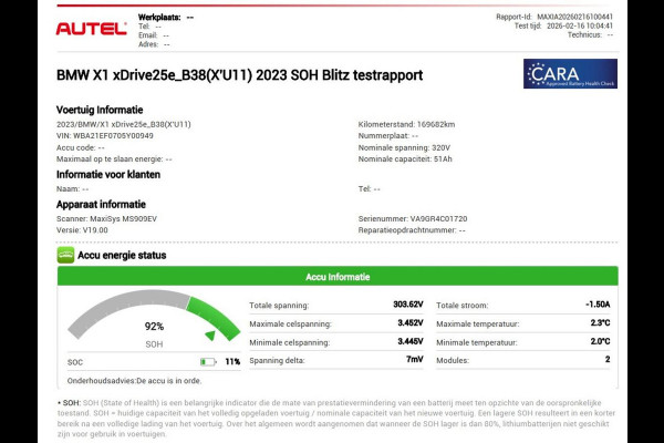 BMW X1 xDrive25e | SOH 92% | Leder | Sportstoelen | Carplay | Adaptief LED | Keyless | Camera | Park Assist | Live Cockpit | Climate control | Navigatie | PHEV | Plug In | SOH 92%