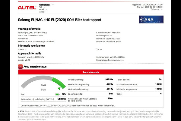 MG EHS 1.5 TGDI PHEV Comfort | SOH 96% | Origineel NL | Leder | Adaptive cruise | Stoelverwarming | Carplay | Camera | Digital Cockpit | Navigatie | Keyless | Plug In