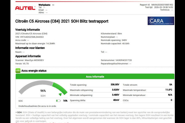 Citroën C5 Aircross 1.6 Plug-in Hybrid 225 Business | SOH 96% | Carplay | Navigatie | Climate control | Bluetooth | Cruise control | 18'' | Parkeerhulp | PHEV