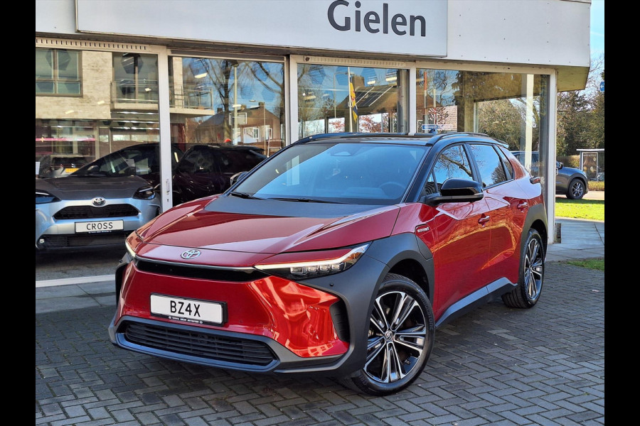 Toyota Bz4x 71,4 kWh Premium | Trekhaak, 20 inch, 360 camera, Half Leer, Bi-Tone, Dodehoekherkenning, Panoramadak, Parkeersensoren